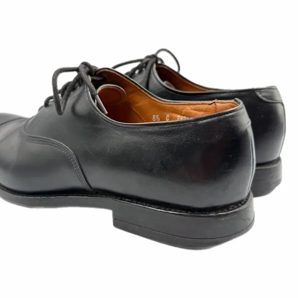 Allen Edmonds Men's 8.5 Park Avenue Black Leather Cap Toe Oxford Dress Shoes